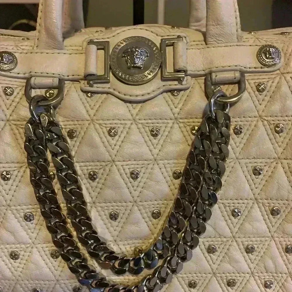 Versace Leather satchel color cream soft Leather - Picture 2 of 16